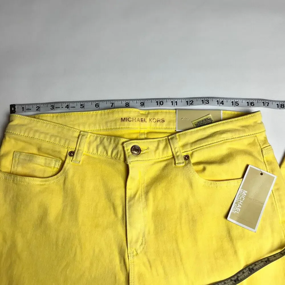 Michael Kors Basic Womens Lemon Straight Leg Pants Sz 12